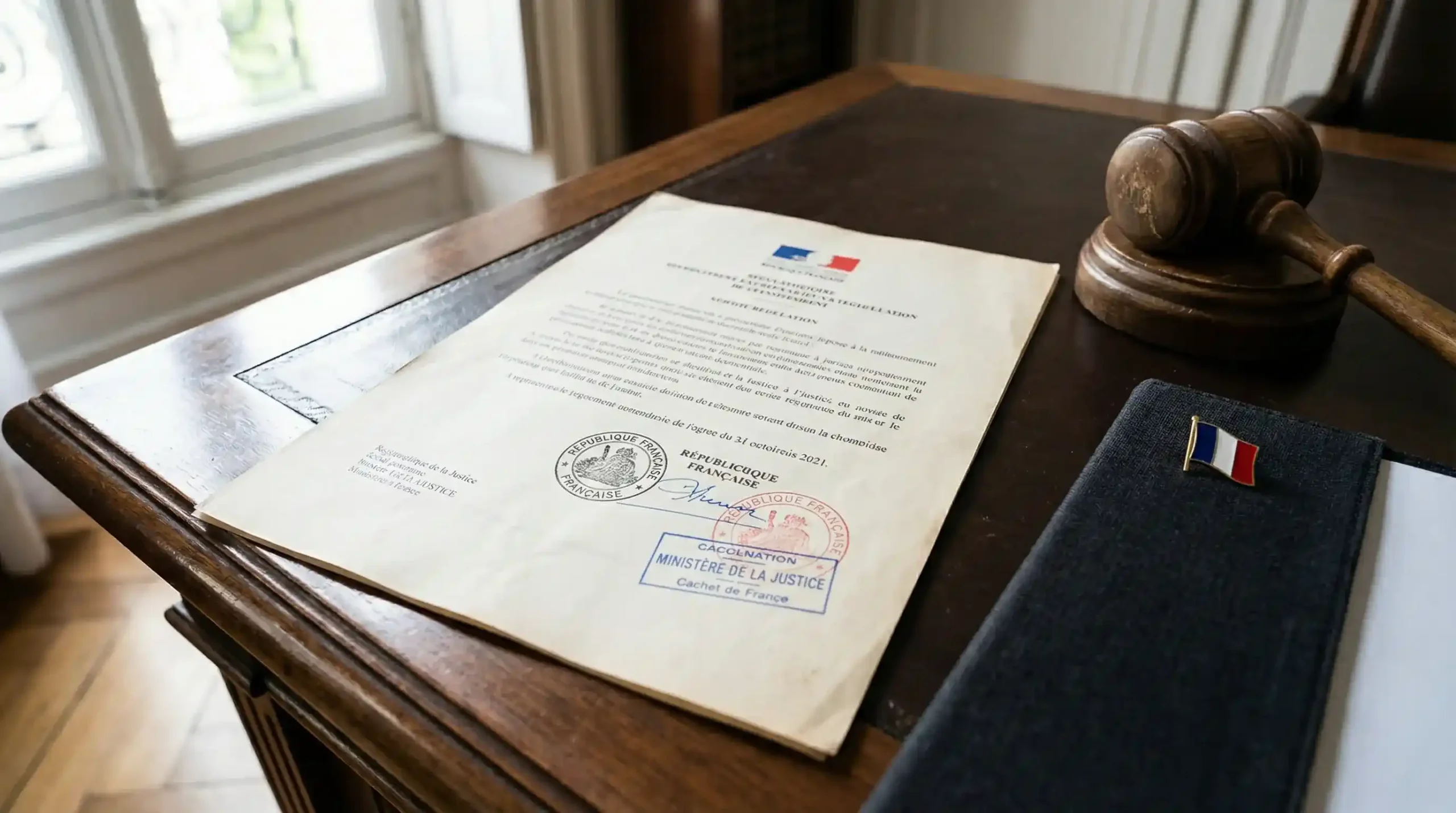 Document officiel de régulation des paris sportifs posé sur un bureau