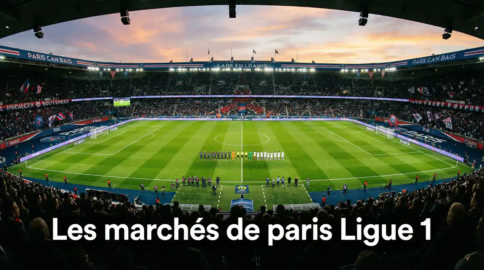 Différents types de paris sportifs affichés sur un écran lors d'un match de football en Ligue 1